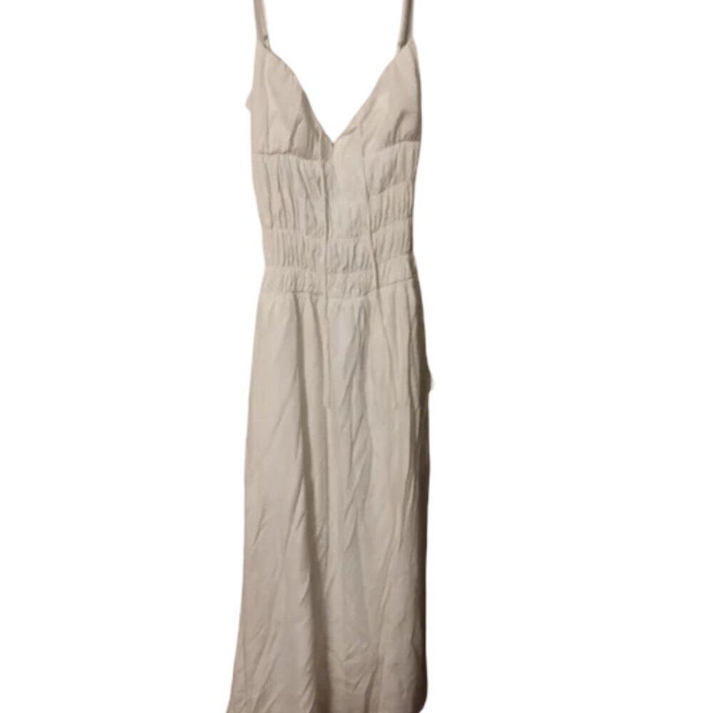 Boho Large Chic White Size Large Lined Maxi Dress